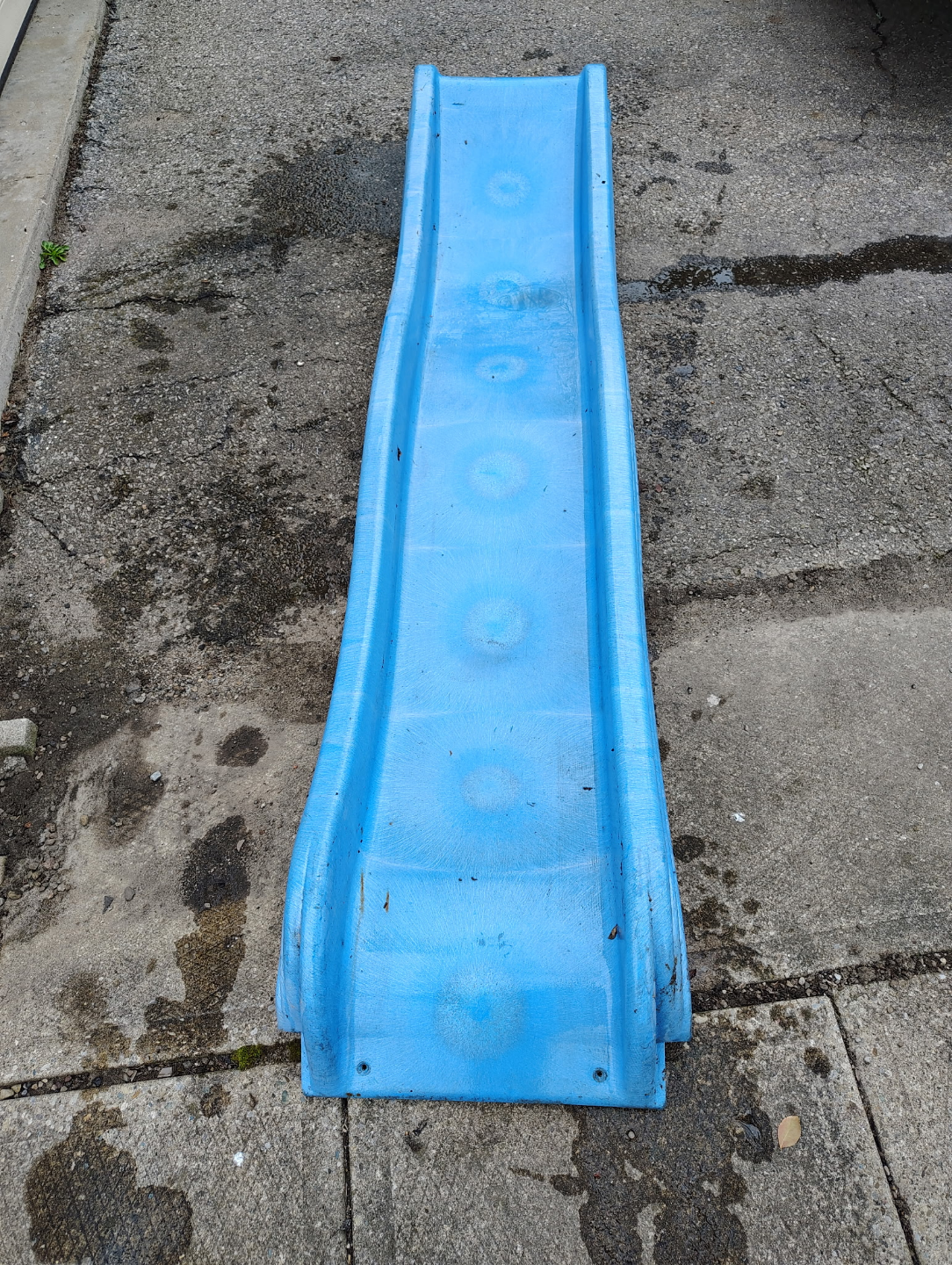 Blue Plastic Wave Slide