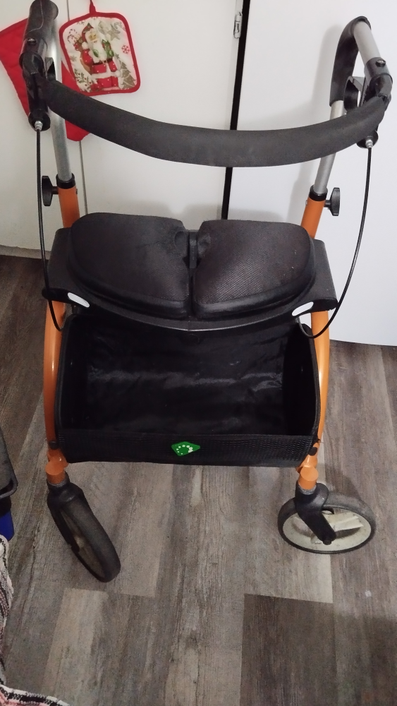 Orange Rollator Walker with Basket - photo 3