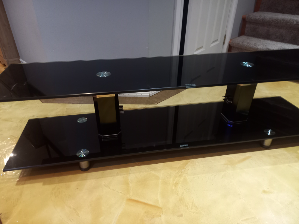 Black Glass TV Stand