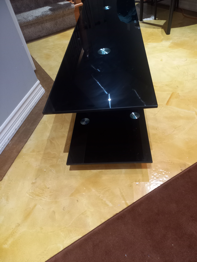 Black Glass TV Stand - photo 4