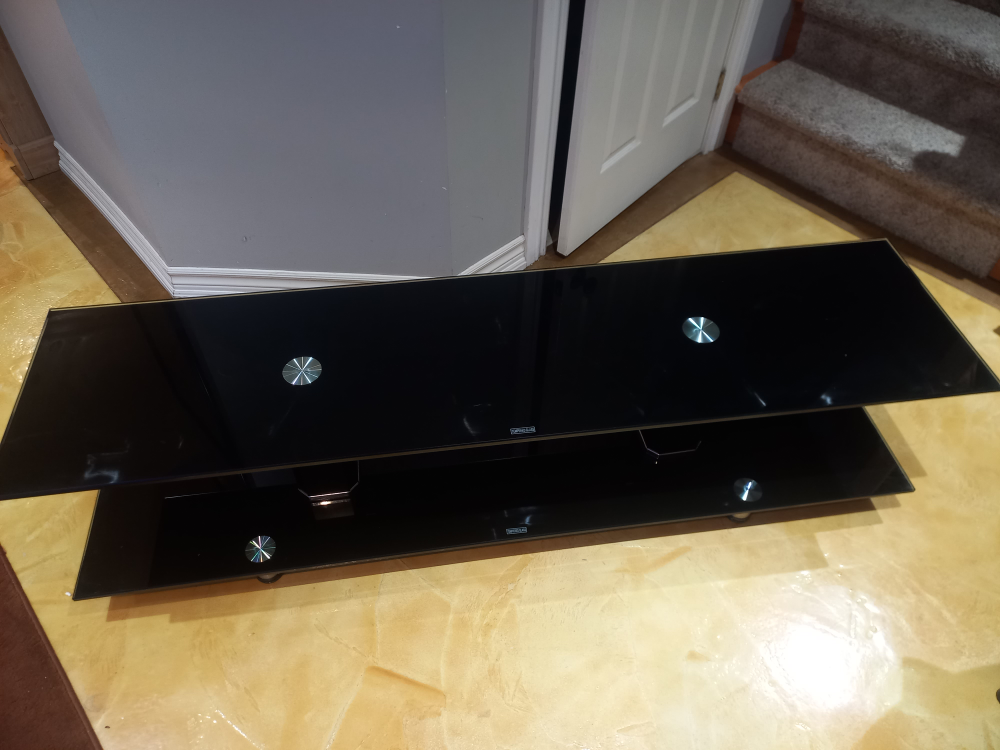 Black Glass TV Stand - photo 5