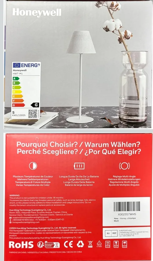 Honeywell cordless table lamp with RGB and colour temperature ad image indicator(9)