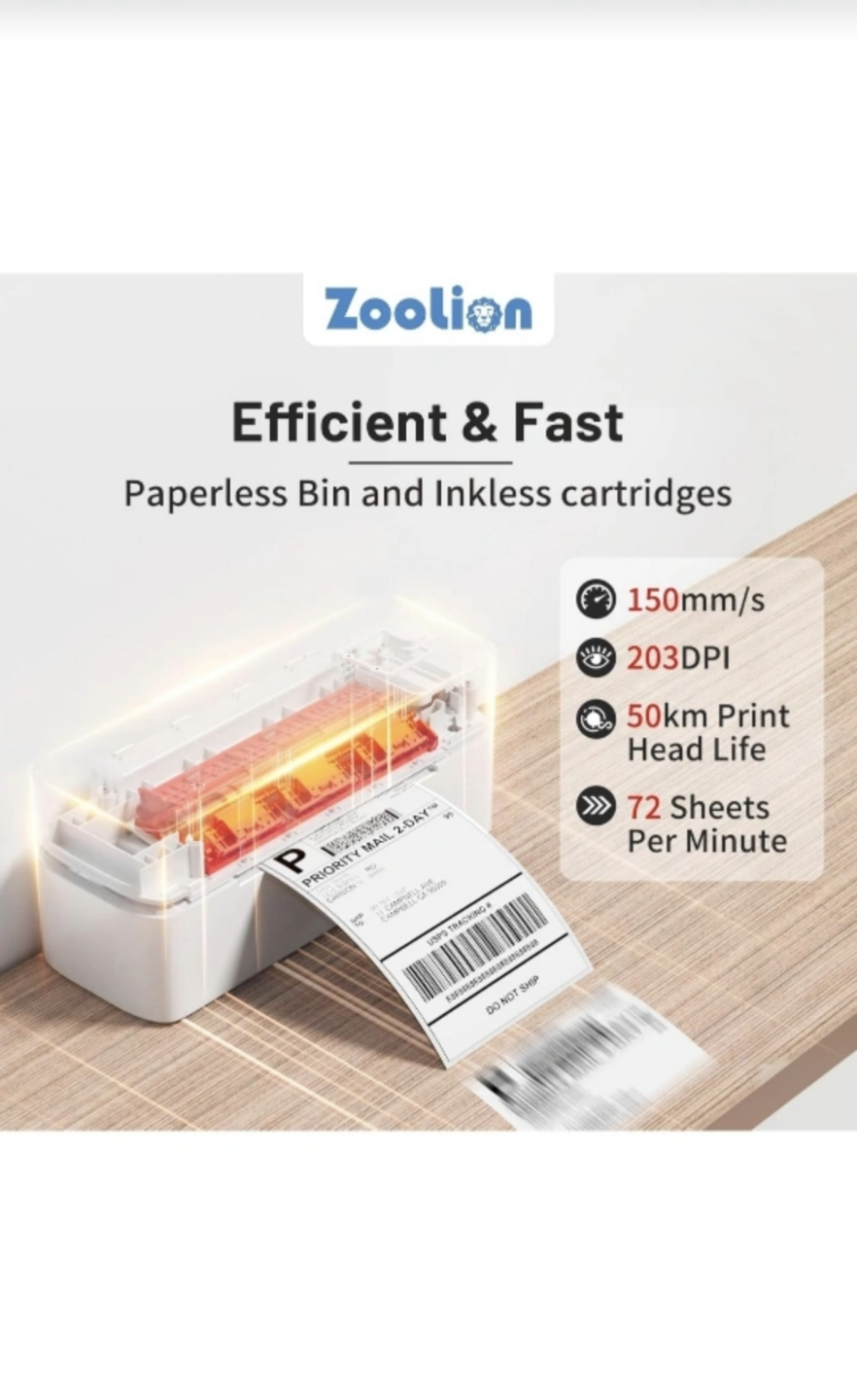 Zoolion 241BT Thermal Label Printer - Compact and Efficient - photo 5