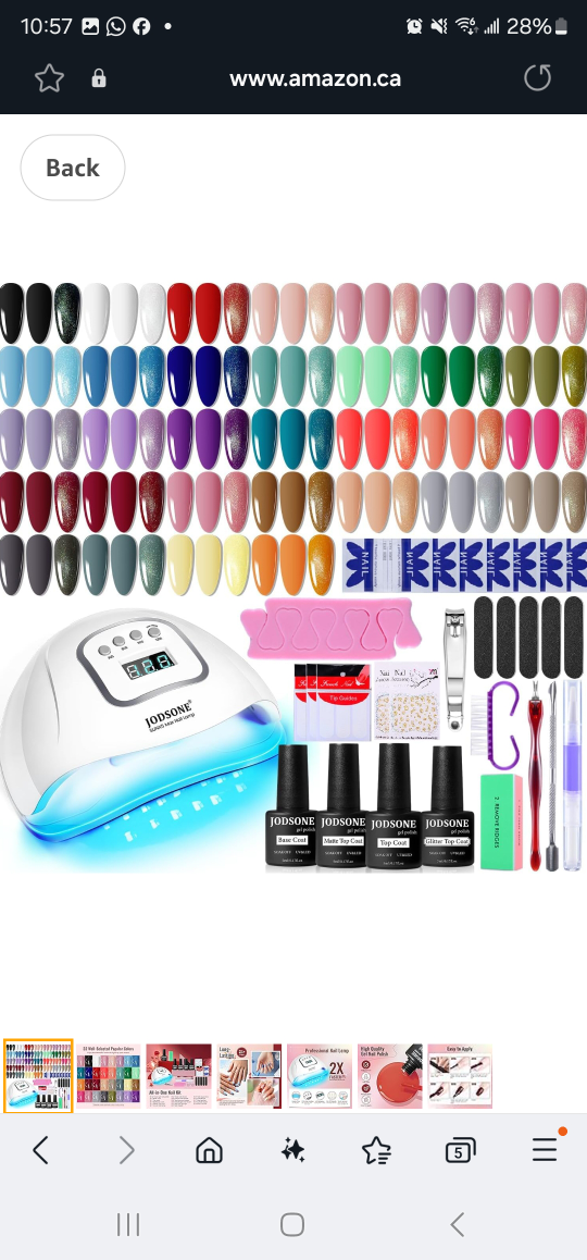 JODSONE 32-Colour Gel Nail Polish Kit with UV Lamp