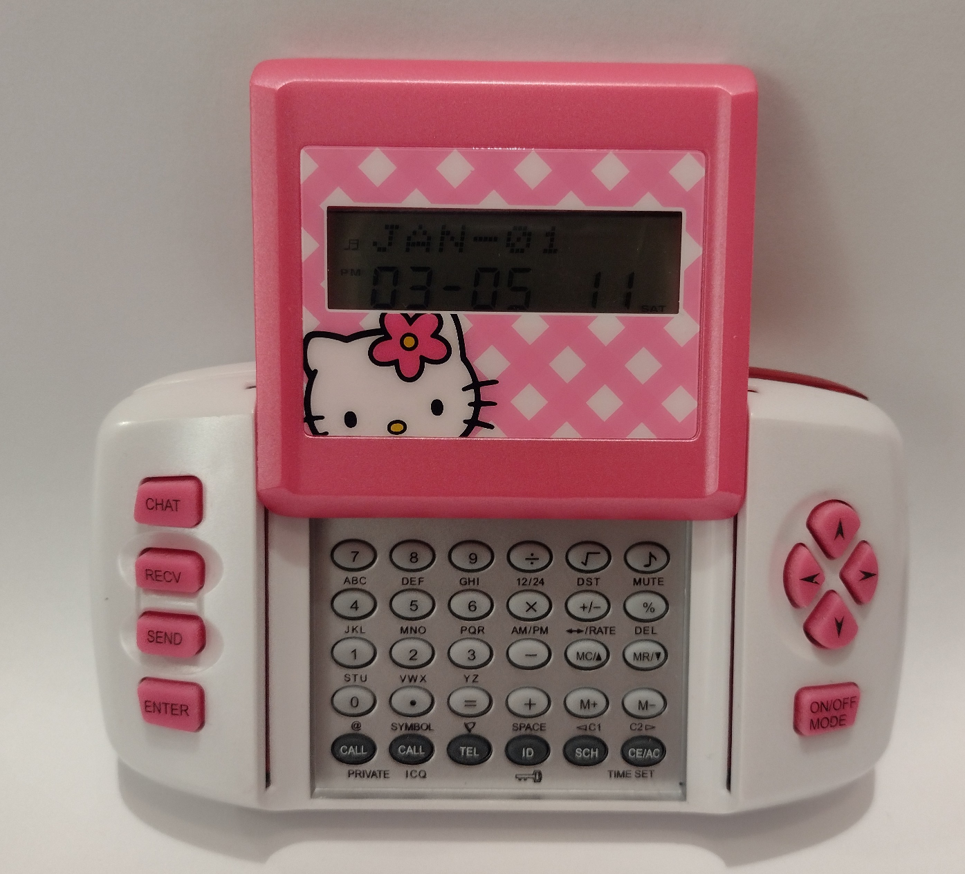 Hello Kitty Sanrio 2010 Text Messenger Pink White Toy Organizer