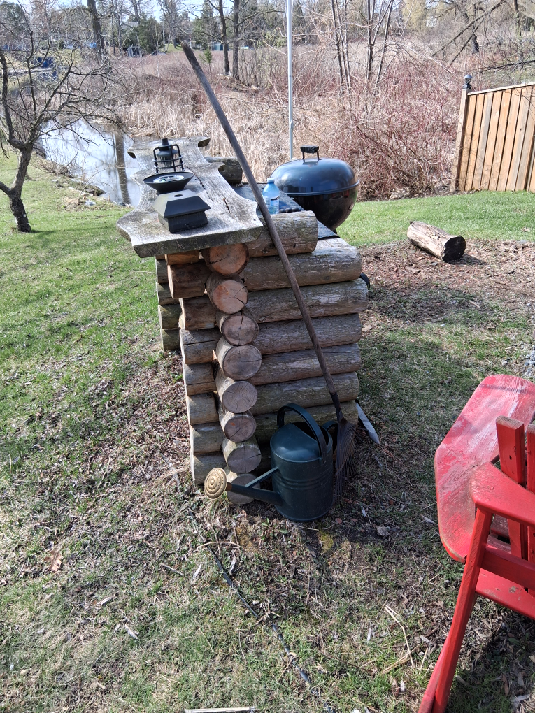 Rustic Log Bar/Outdoor Counter - photo 3