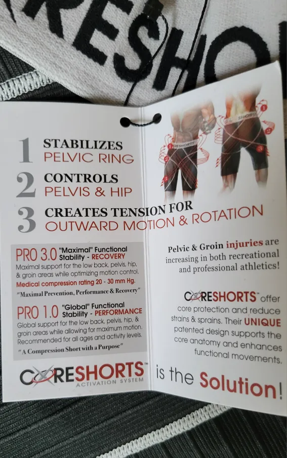 Value$130 BrandNew PRO 3 Compression Core Shorts LowBackSupport image indicator(6)