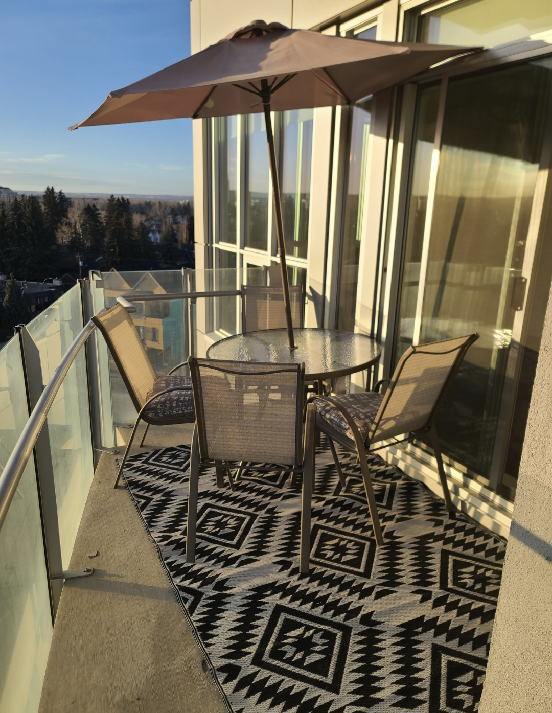 Balcony Patio Set with Umbrella