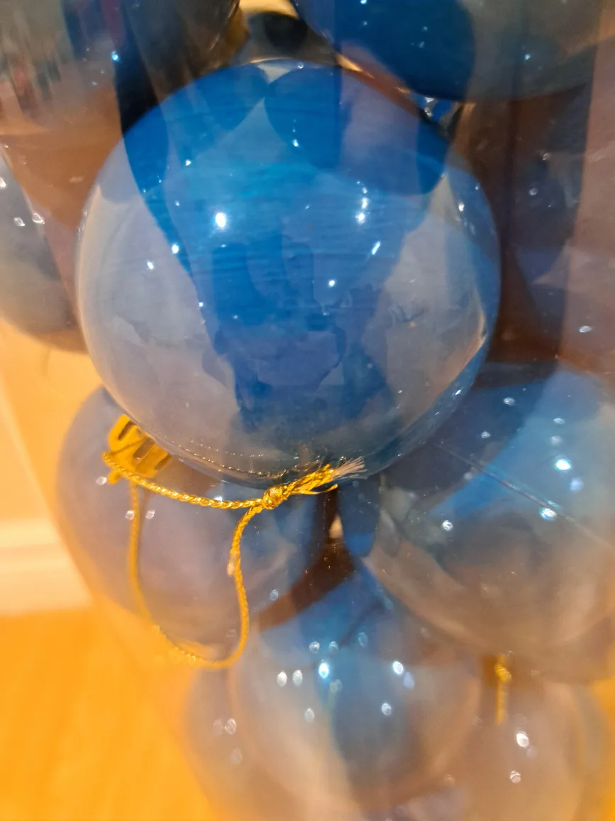 Brand new Blue Christmas Ornaments - Set of 50 image indicator(3)