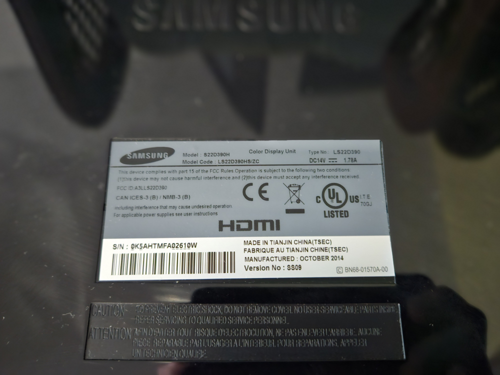 Samsung S22D390H 22" Monitor - (SERIOUS BUYERS ONLY & READ DESC) - photo 5