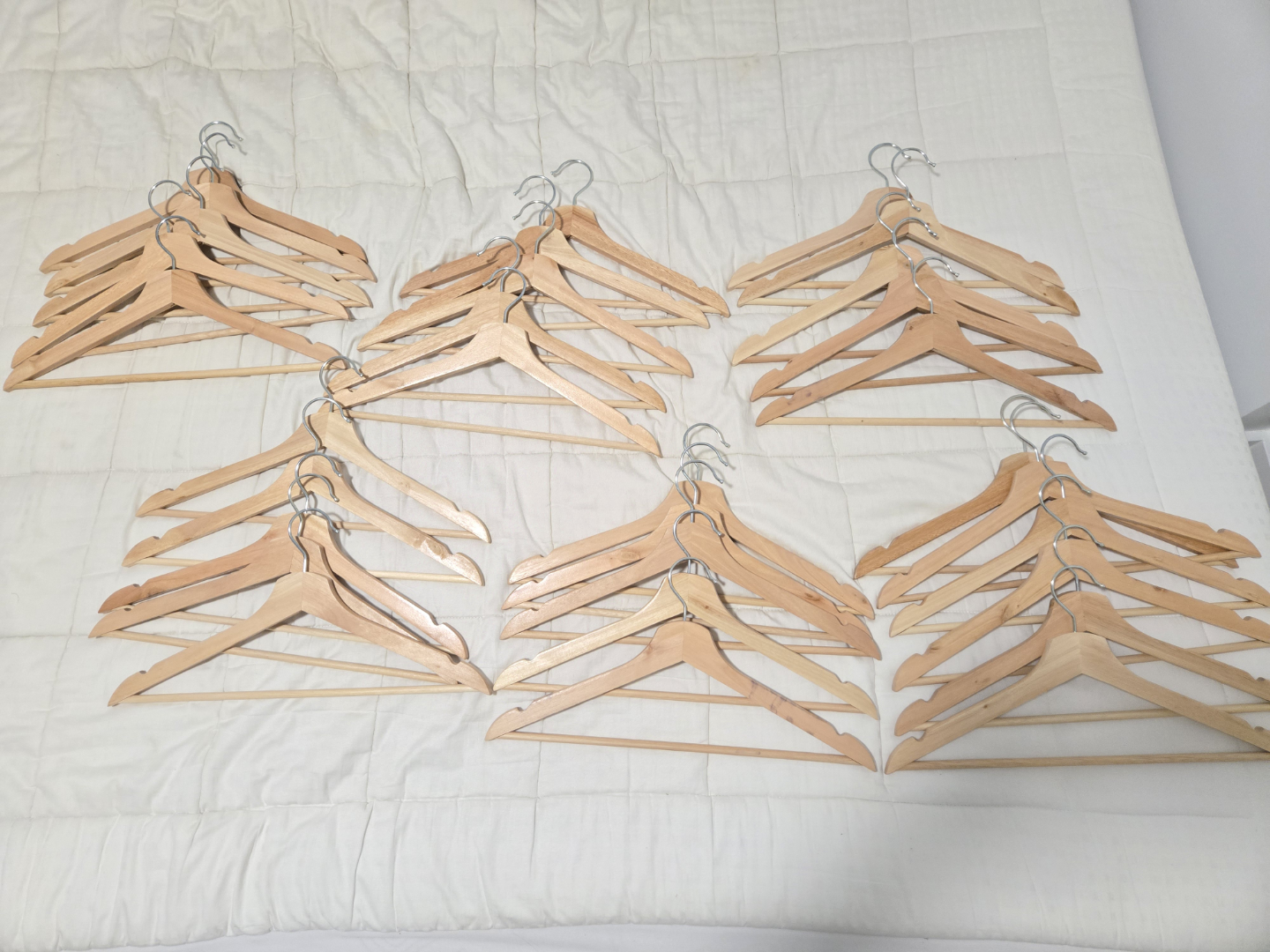 Bulk Wooden Hangers 30 pieces