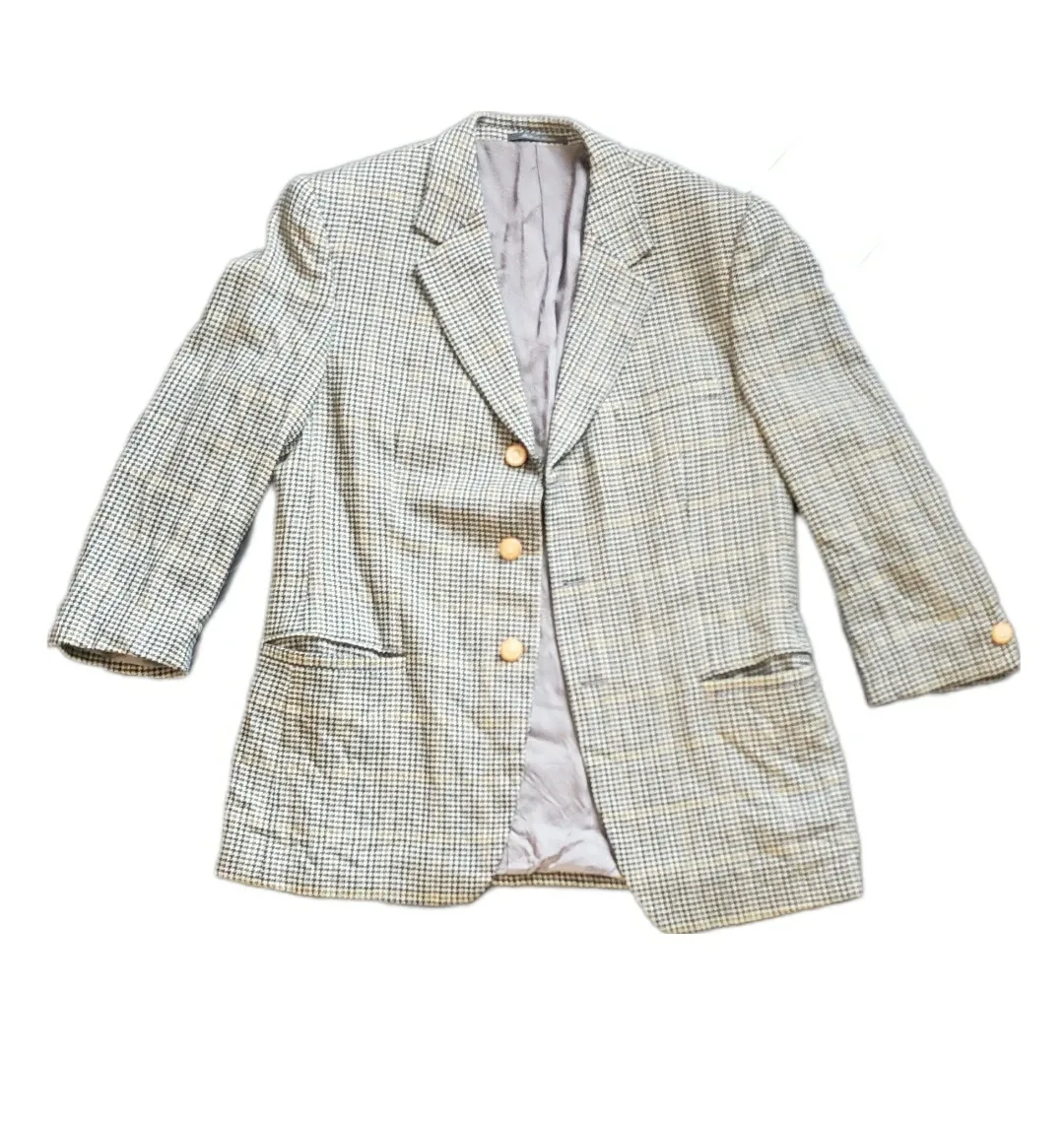 Vintage Versace Houndstooth Blazer - 80s Designer Gem image indicator(2)