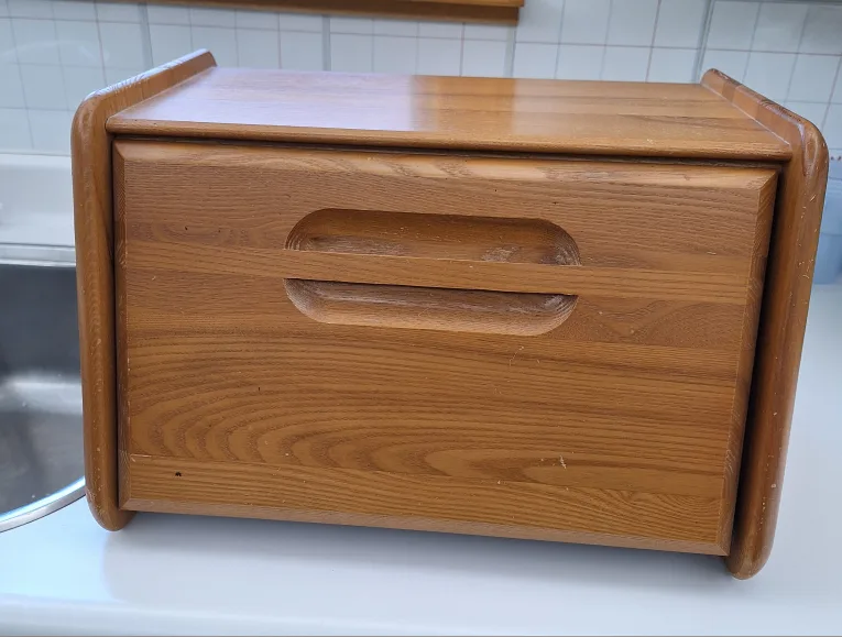 REDUCED Solid Wooden Breadbox thumbnail