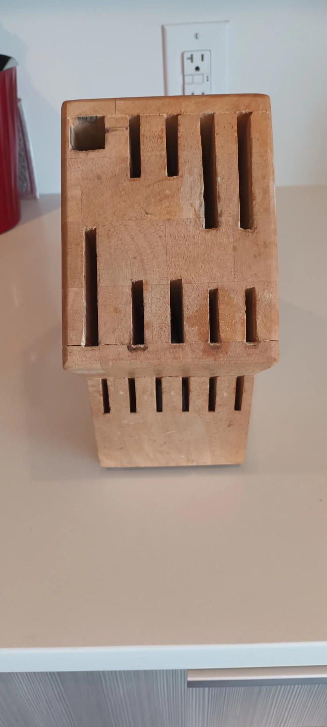 Wooden Knife Block ( with 2 knives) and Wire Basket Set - photo 3