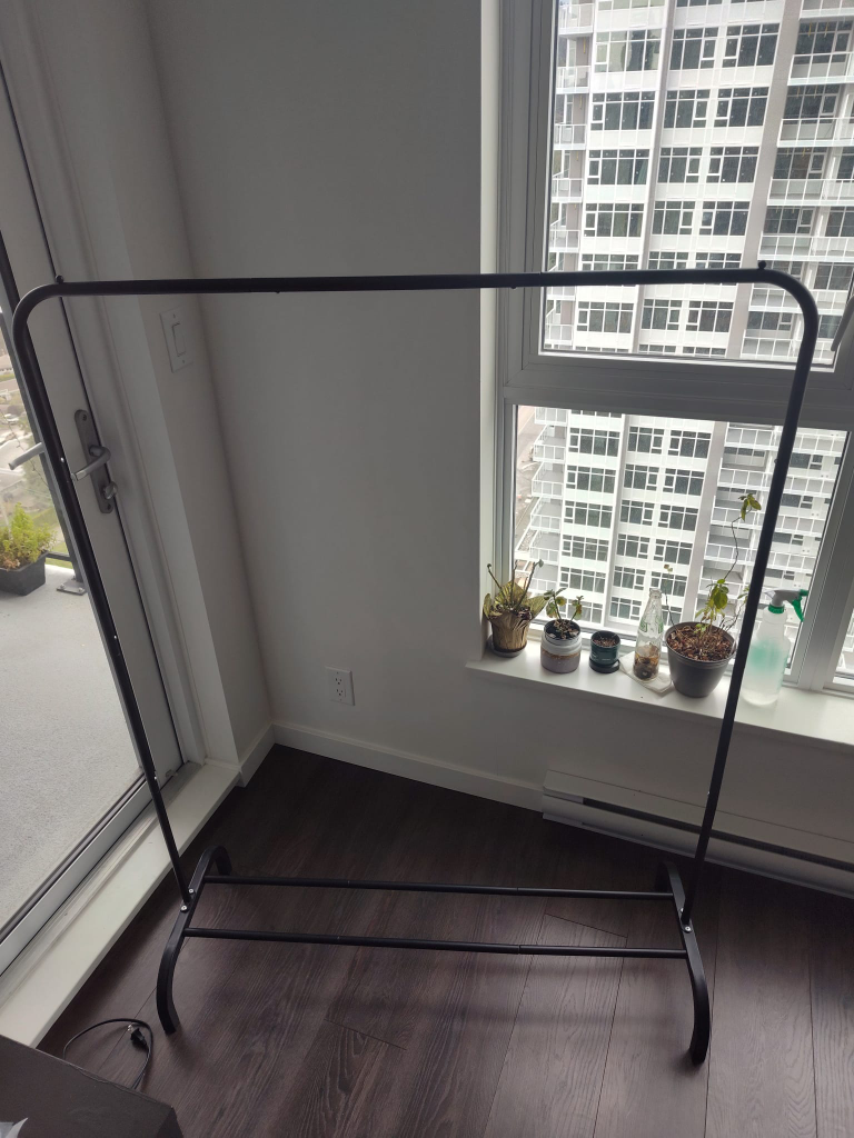 Black Metal Clothing Rack - photo 2