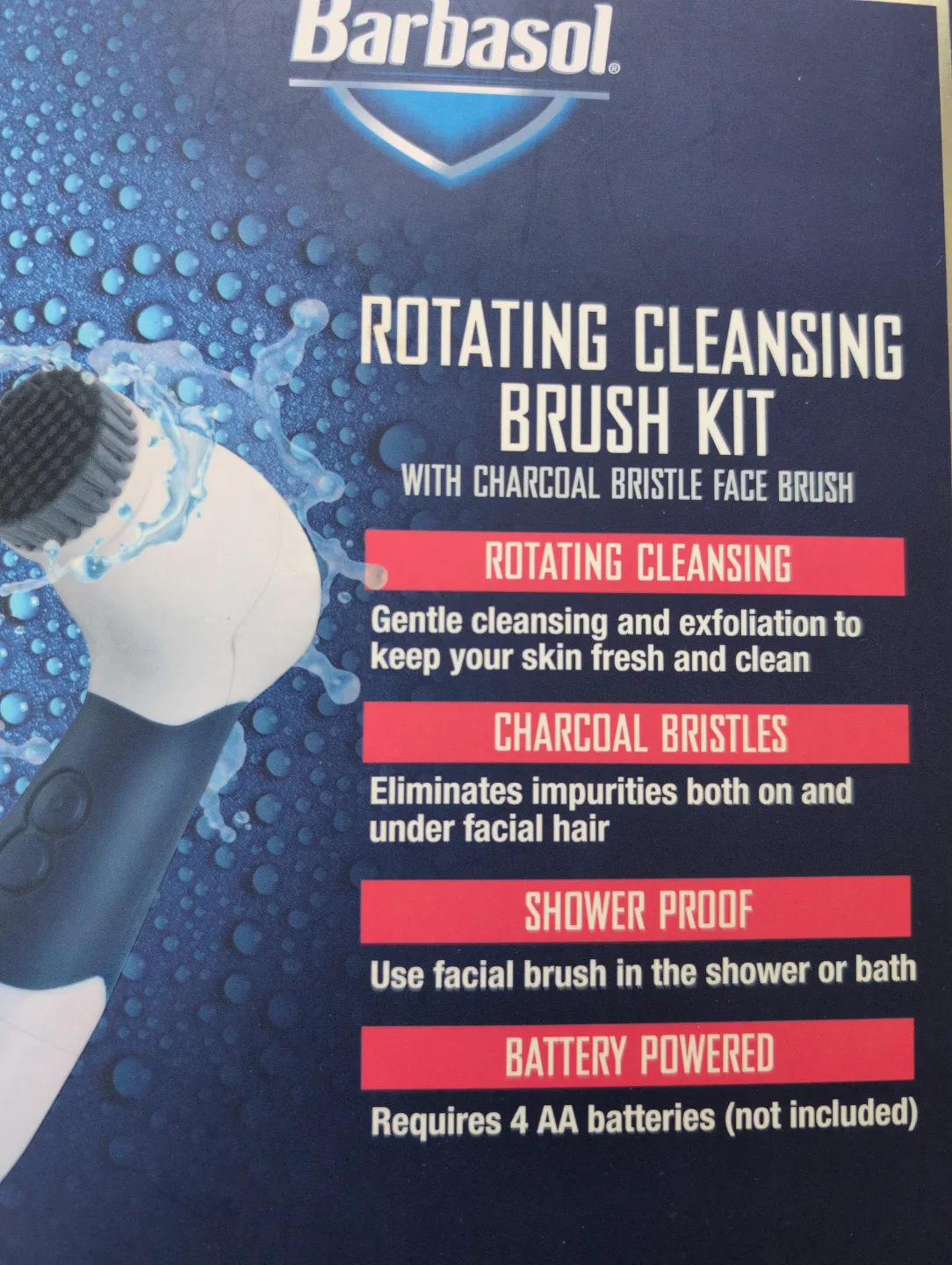 BNIB - Barbasol Rotating Cleansing Brush Kit - NEW image indicator(2)