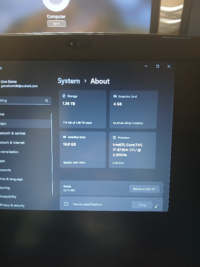 MSI Gaming Laptop - 16GB RAM, 4GB Graphics, 1TB SSD
