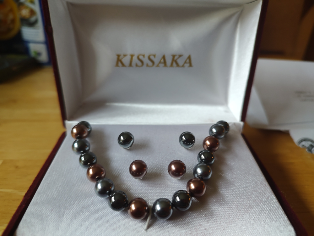 Kissaka Pearl Necklace and Earrings Set🧡 - photo 2