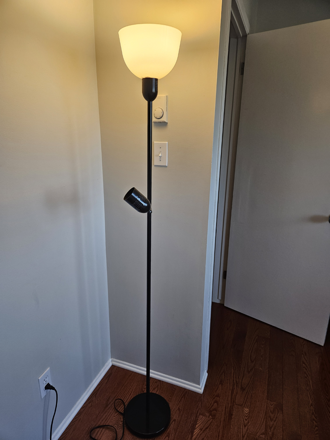 Ikea Black Floor Lamp with Reading Light
