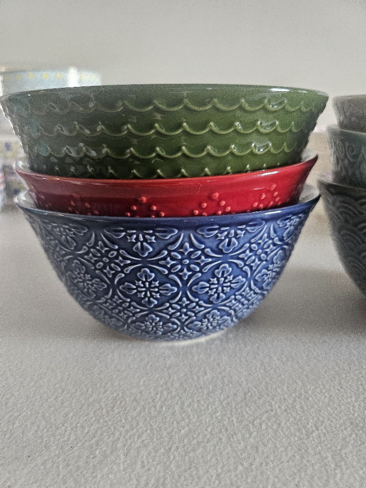 Set of Six Decorative Cereal Bowls - photo 2