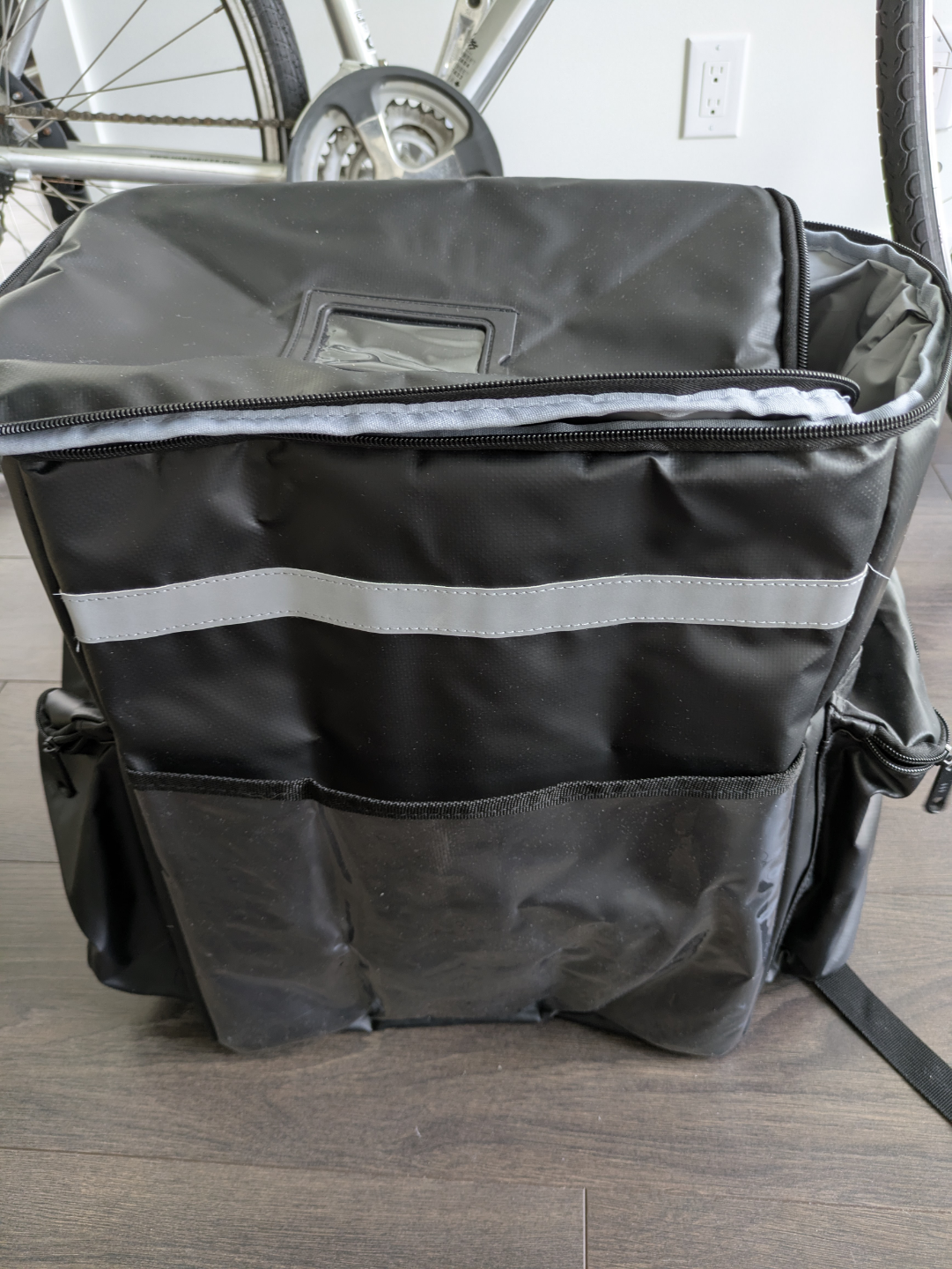 Black Insulated Delivery Backpack