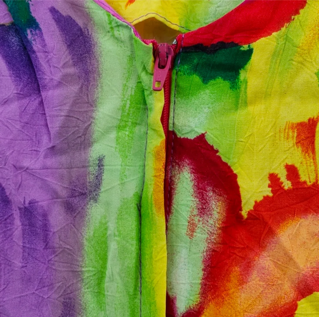 Vintage Vibrant Floral Sleeveless Dress By Jams World image indicator(5)