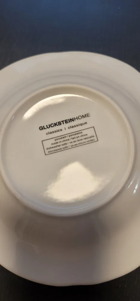 New Gluckstain Set of Four White Porcelain Bowls