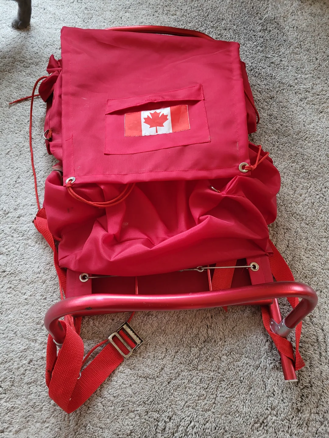 Vintage Red Canadian Backpack with Frame thumbnail
