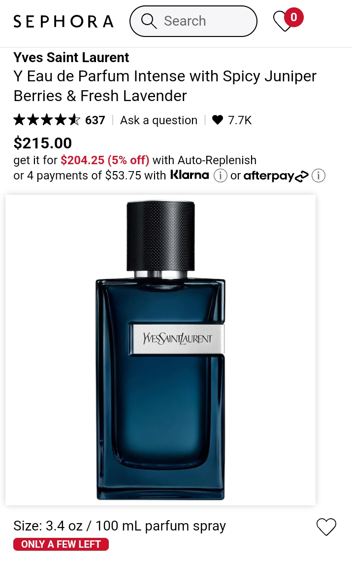 YSL EDP Intense 100ml (Authentic Brand New in box) - photo 2