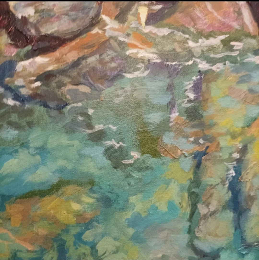 Original Oil Painting of Rocky Shoreline image indicator(2)