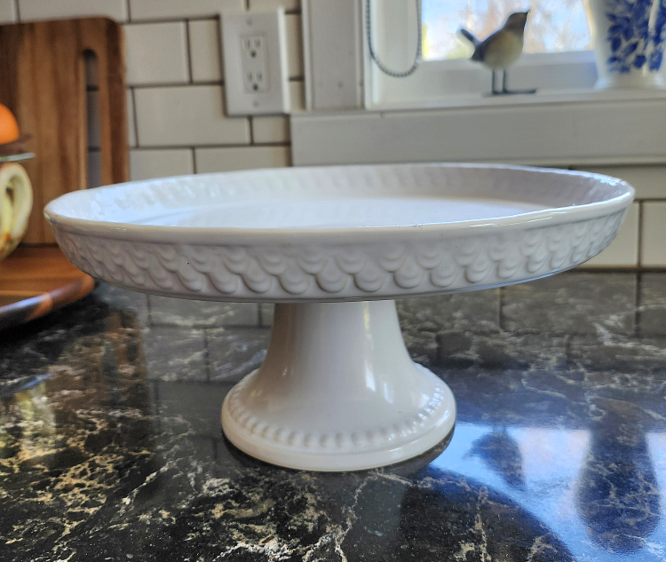 White Ceramic Fruit/Cake Stand