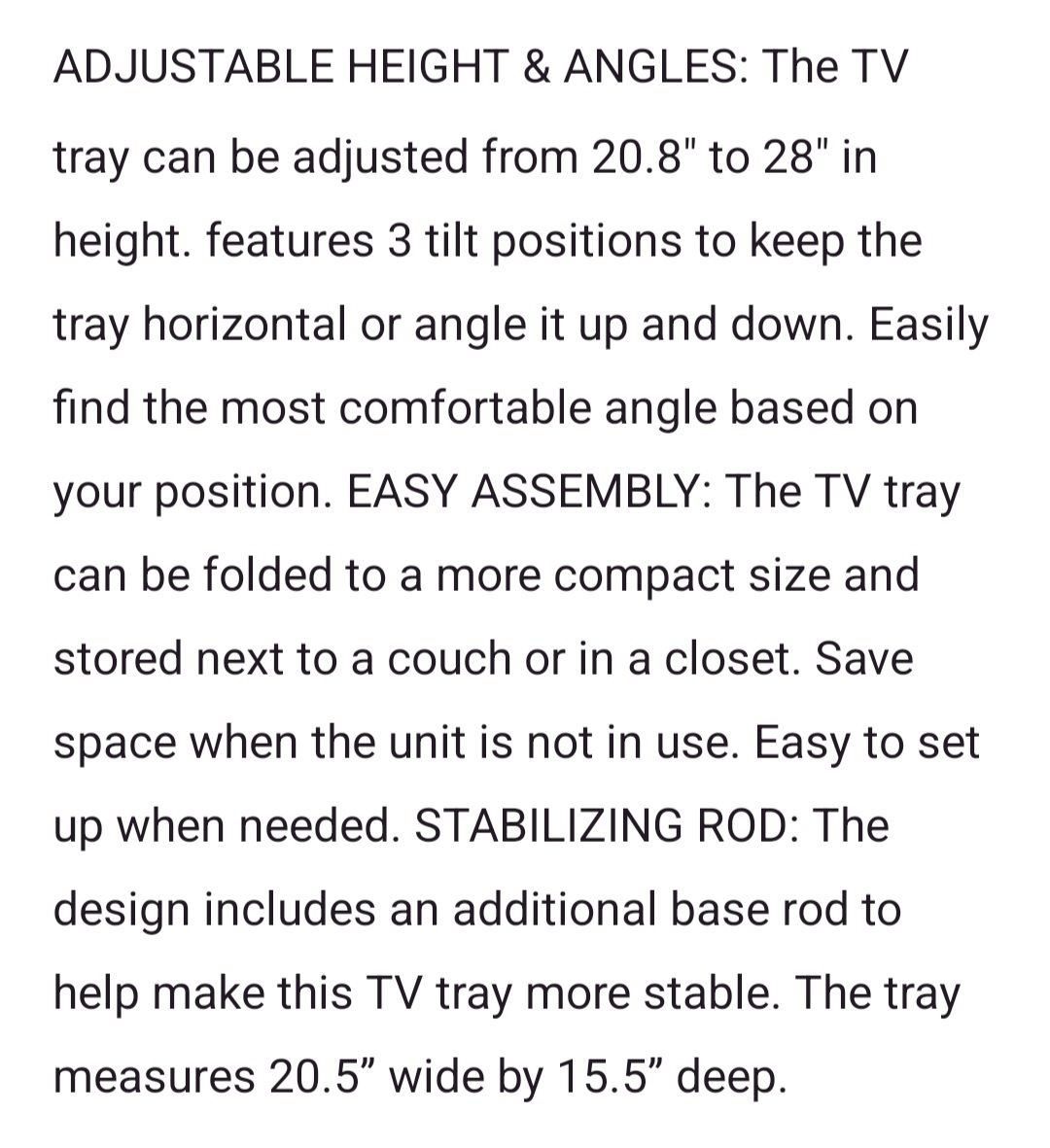 Laptop or Dinner Folding TV Tray Table! - photo 2