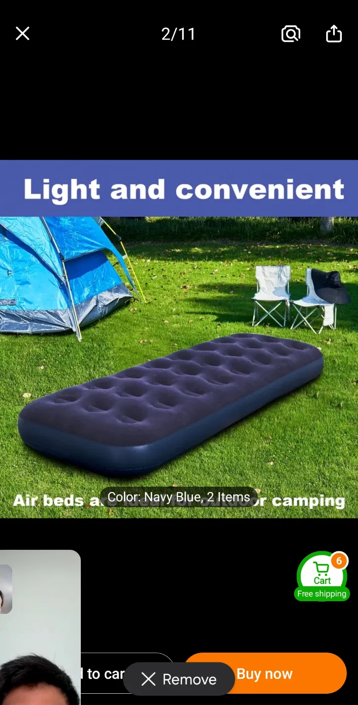 Inflatable Air Mattress with pump image indicator(3)