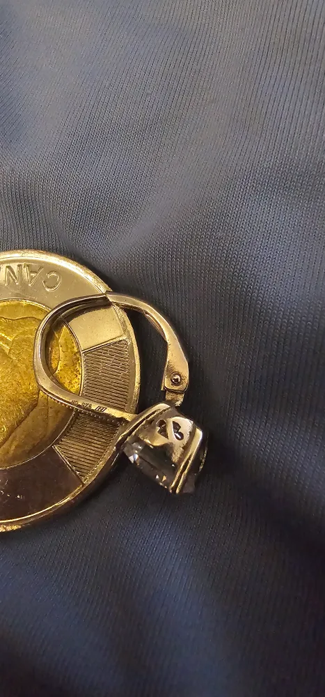 💚sterling silver 9.25  Cubic Zirconia Leverback Earrings image indicator(4)