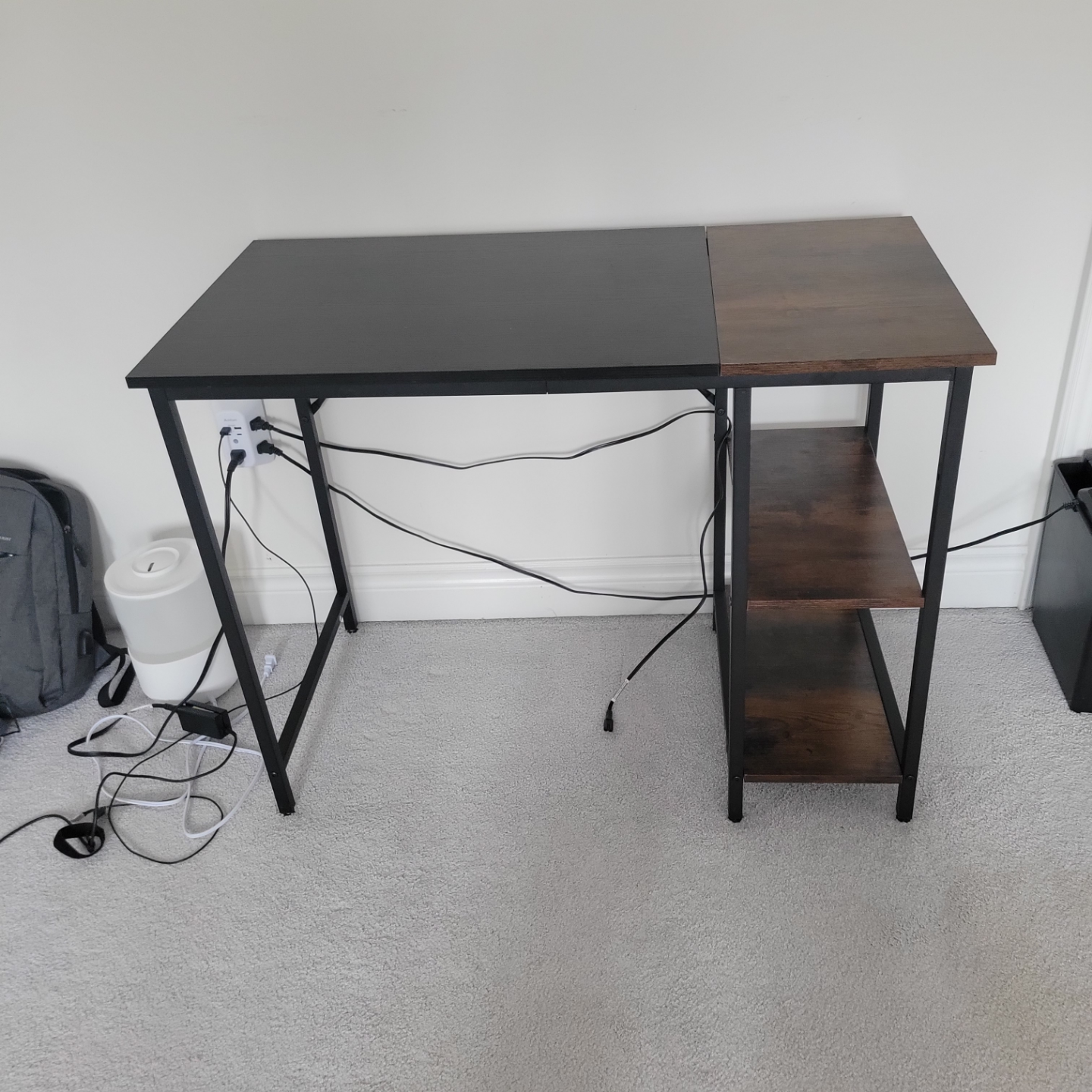 Computer Desk with Side Shelf
