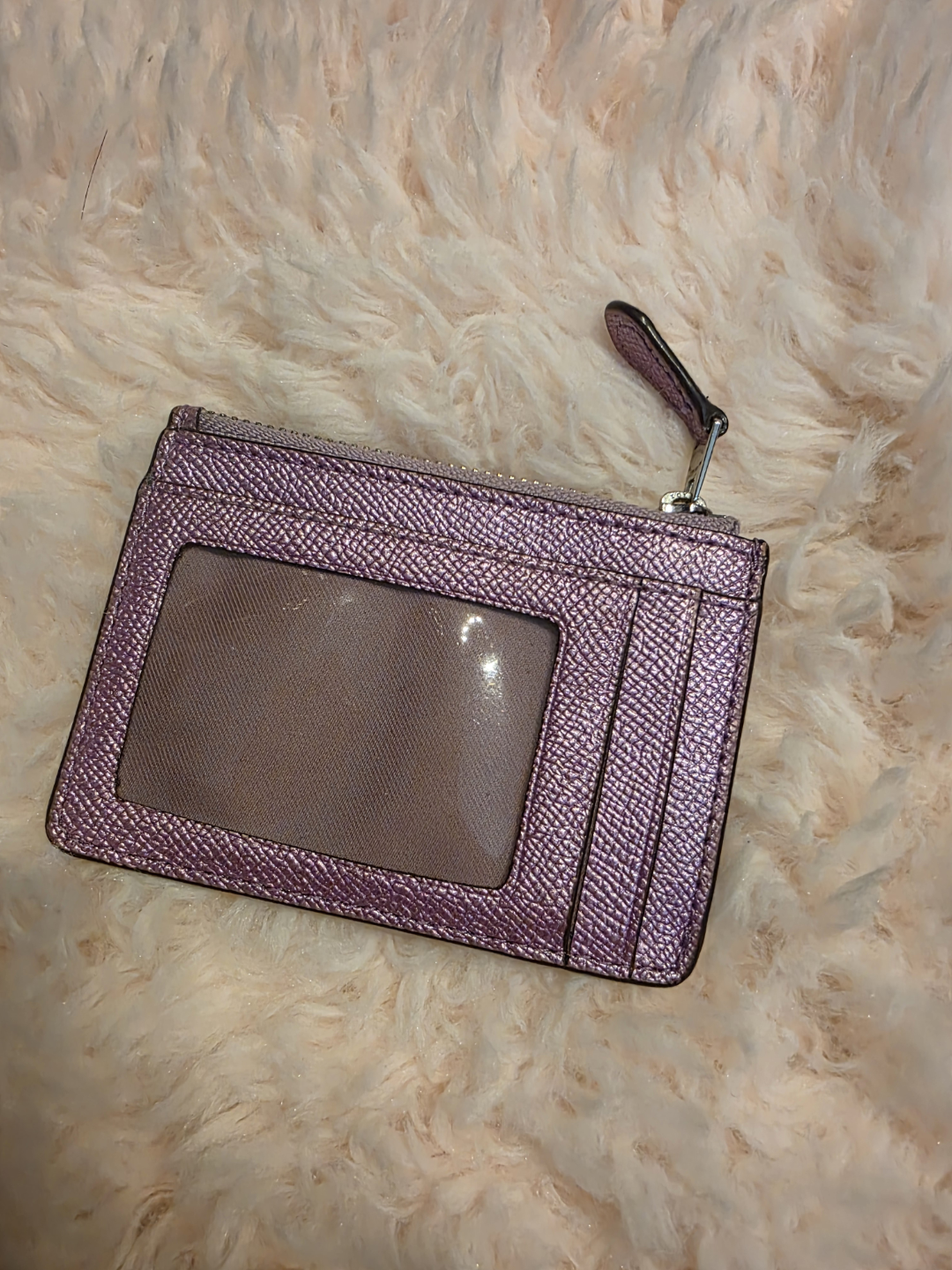Coach Metallic Pink Zip-Around Card Case - photo 2