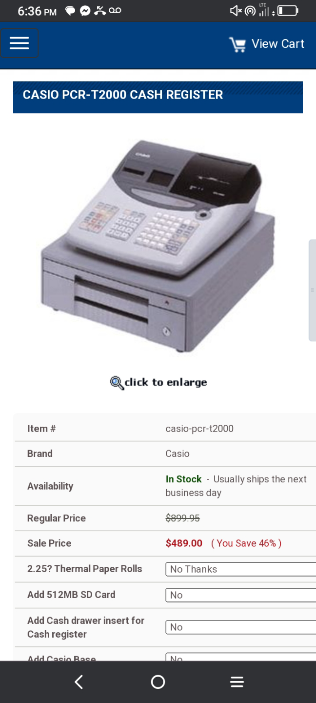 Casio PCR-T2000 Cash Register - photo 5