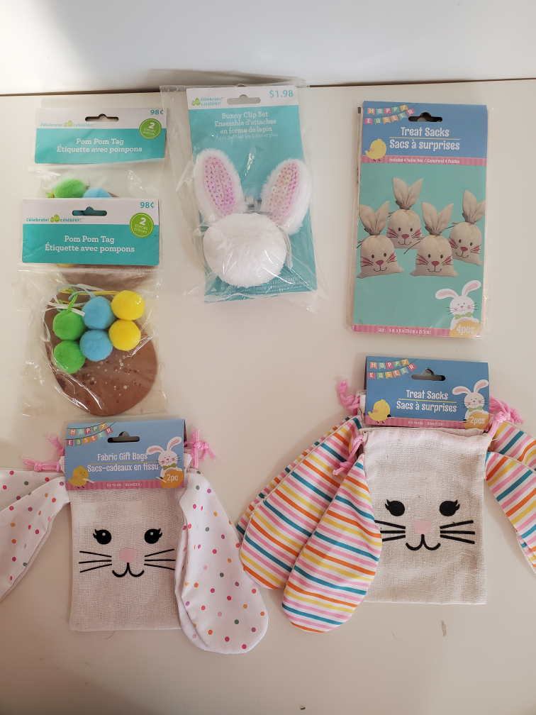 Easter Bundle: Bunny Clips, Treat Bags, Pom-Pom Tags...New