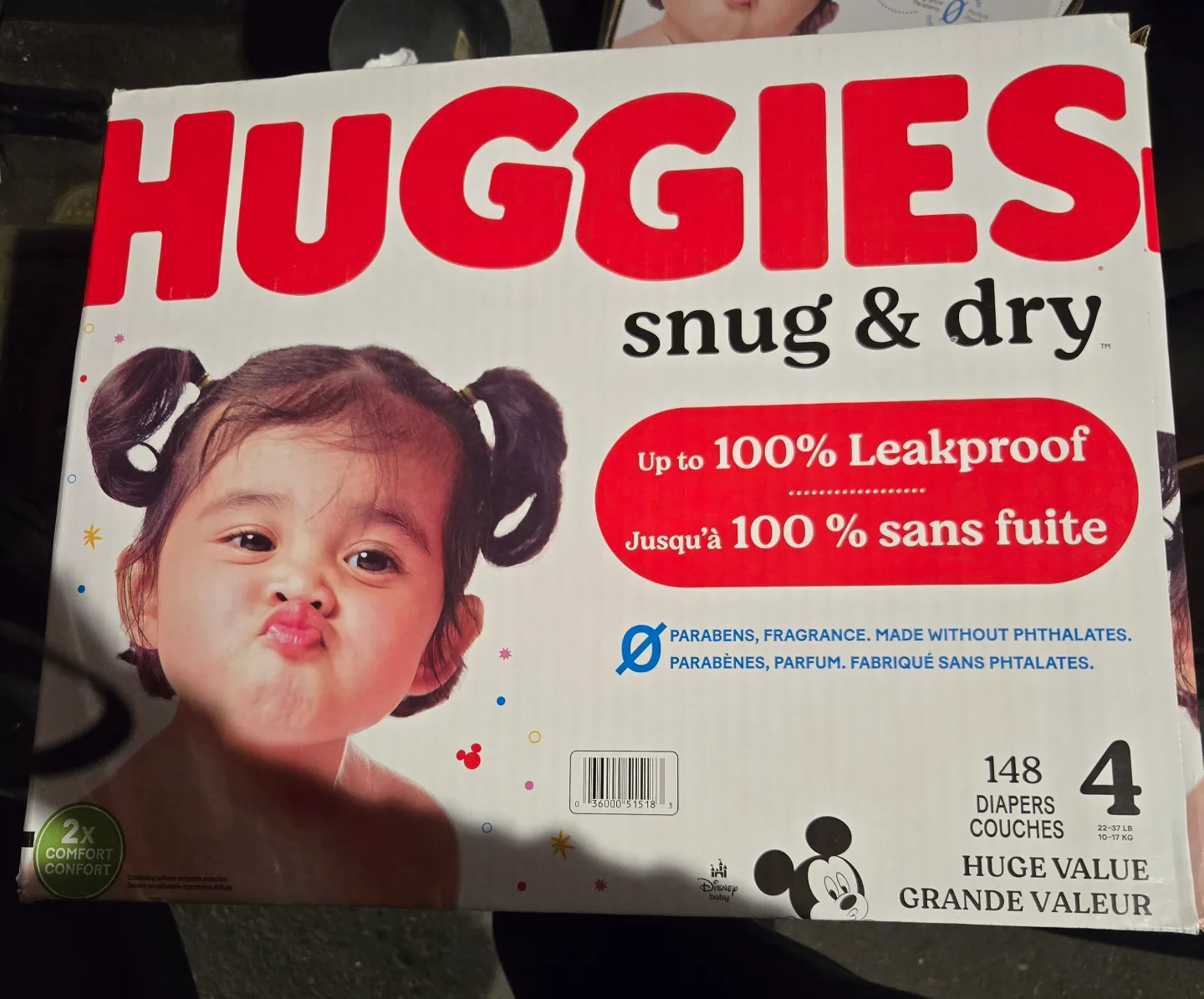 Huggies Snug & Dry Diapers Size 4 - 148 Count thumbnail