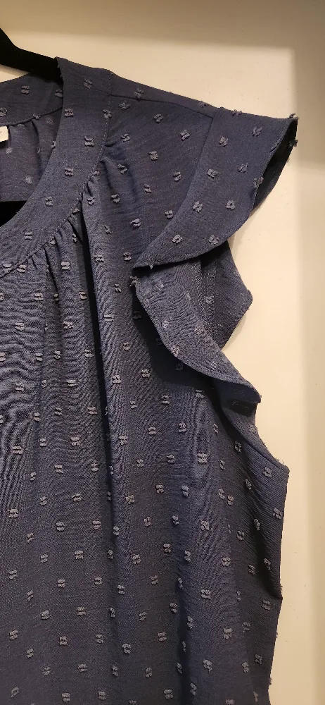 Blue Flutter Sleeve Blouse image indicator(6)