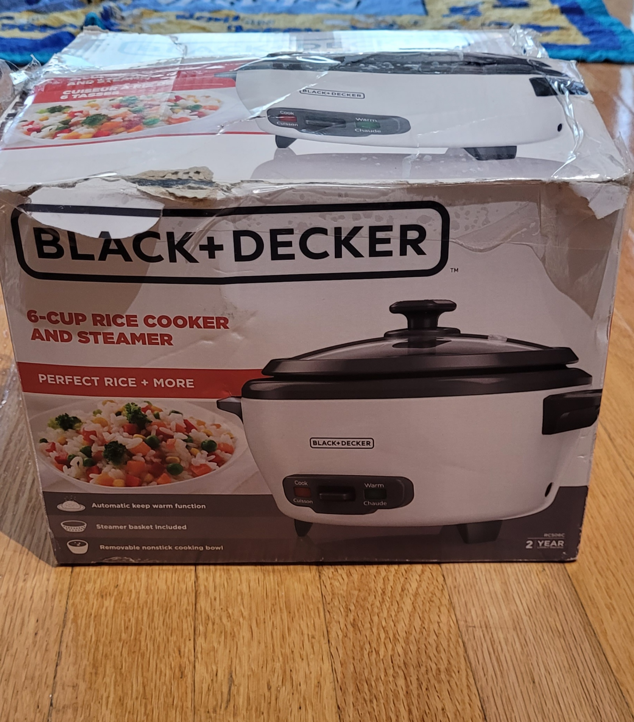 Black+Decker 6-Cup Rice Cooker and Steamer