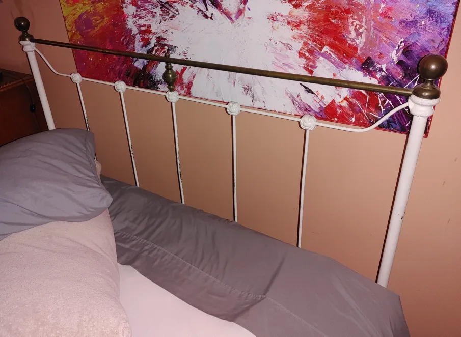 Antique Farmhouse Brass & Wrought Iron Double Bed Frame image indicator(7)