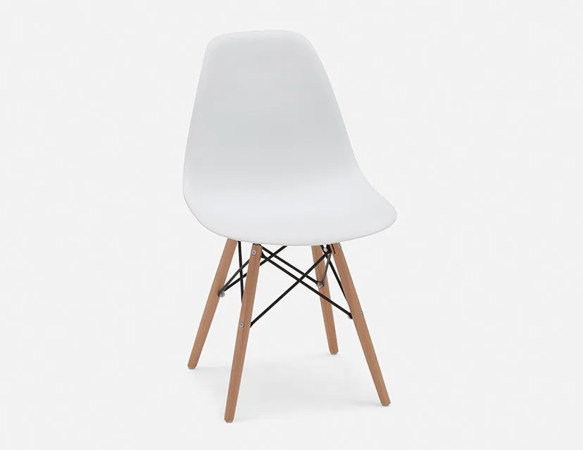 Structube EIFFEL plastic chair with solid beech wood legs thumbnail