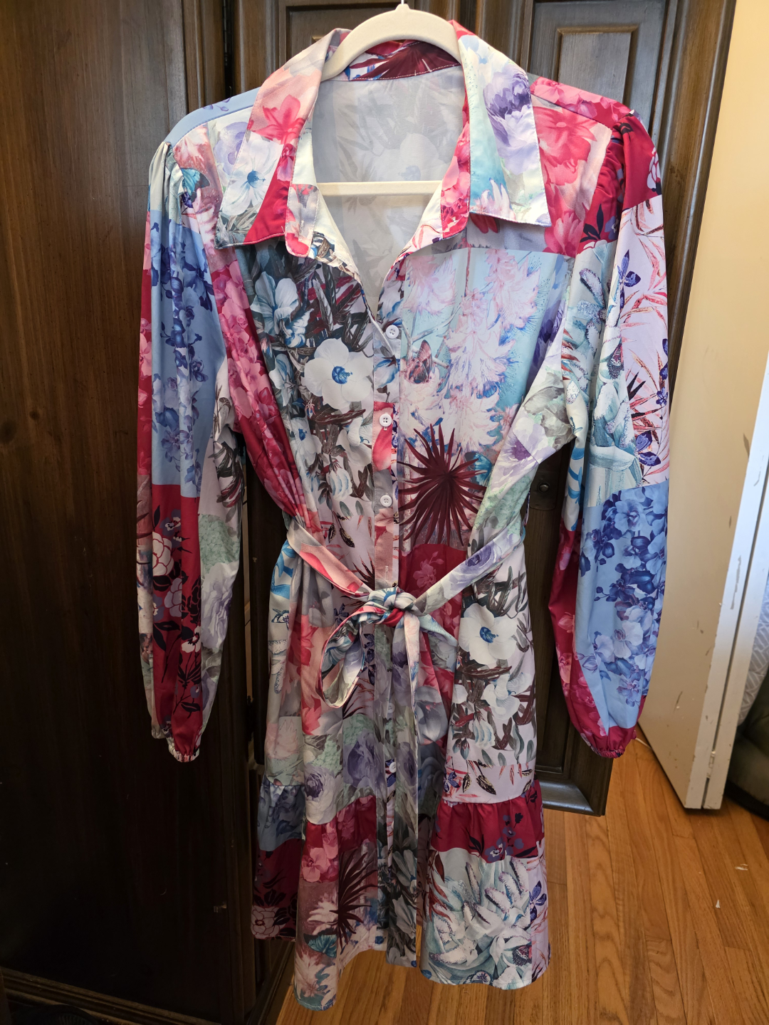 💚Floral Button-Down Mini Dress