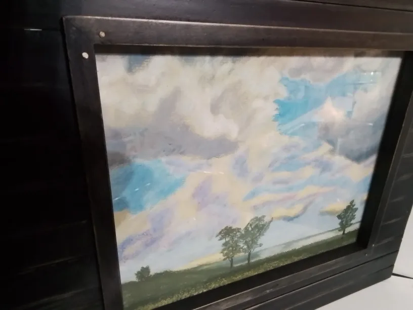 Pastel Painting landscape in rustic frame image indicator(5)