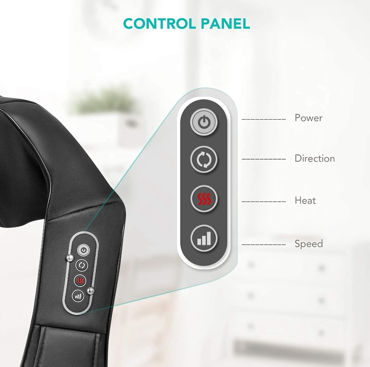 NAVIDIO Shiatsu Neck and Back Massager with Heat - photo 4