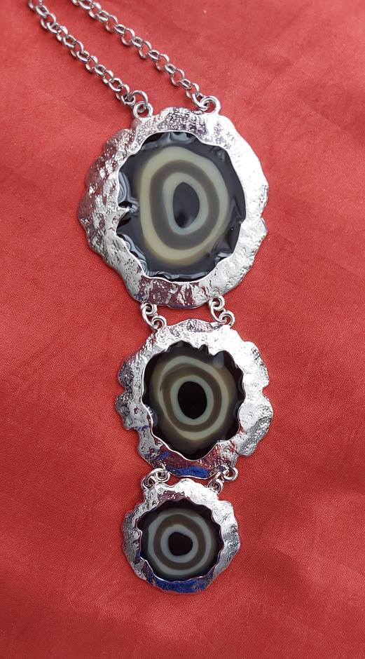 💚Unique Three-Stone Statement Necklace - photo 2