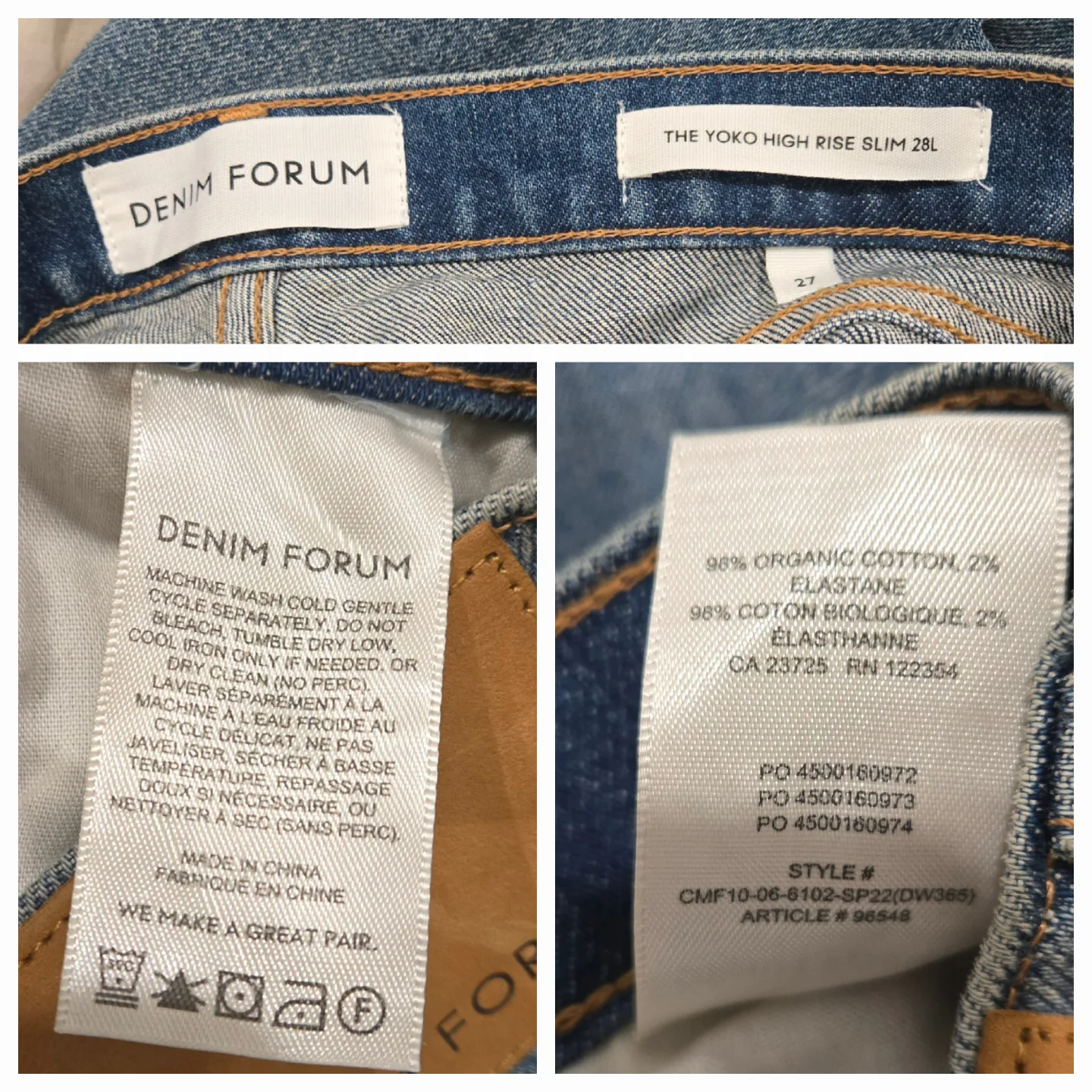 Aritzia Denim Forum The Yoko High Rise Slim Jeans Size 27 image indicator(9)