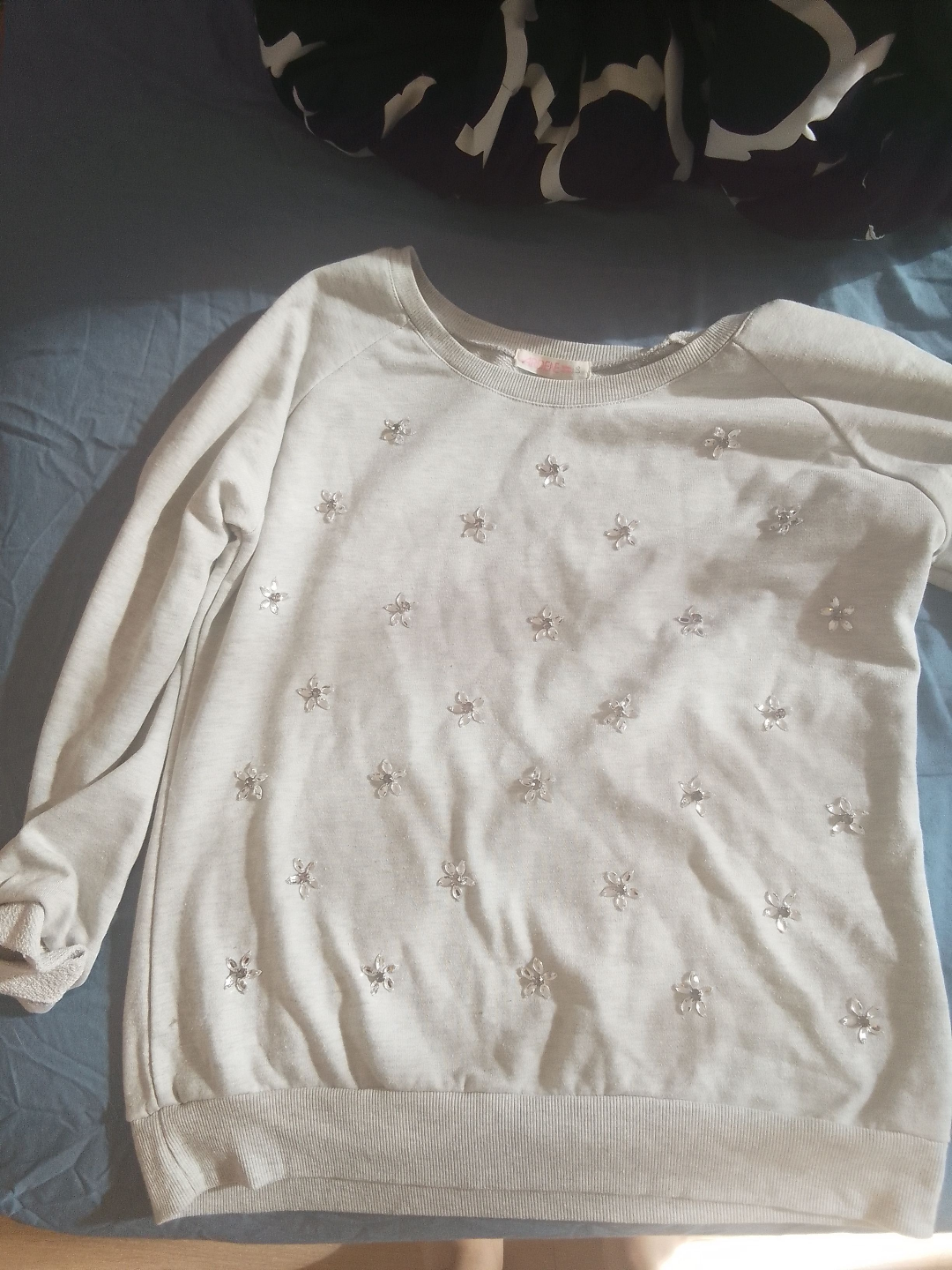 Light Grey embellished sweater