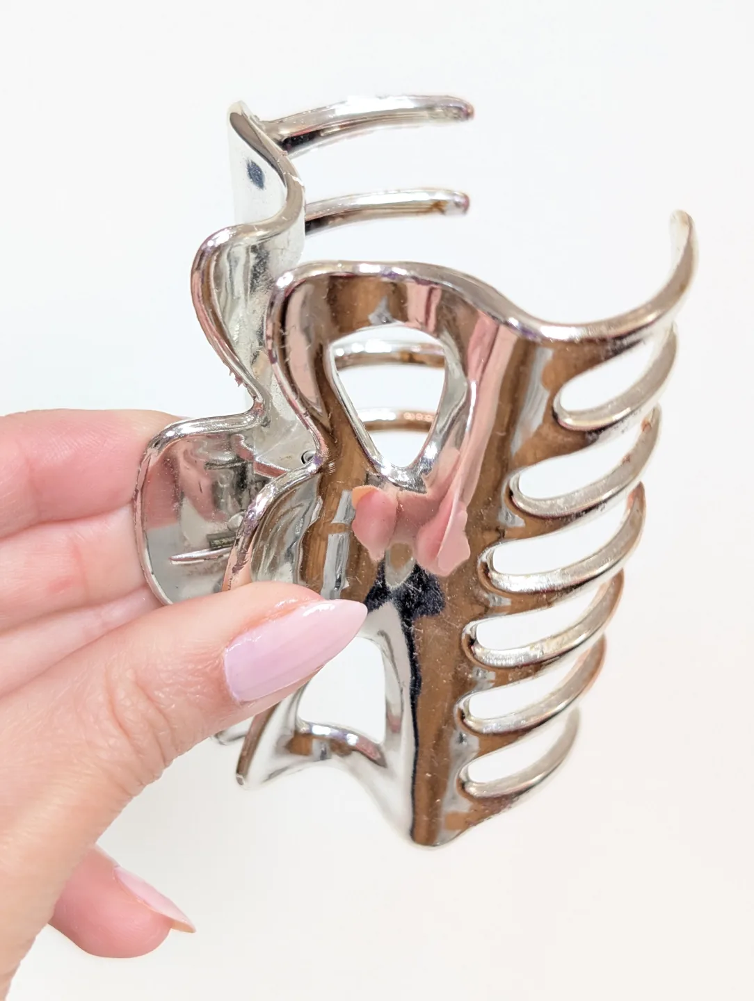 Three Hair Claw Clips - Blue, Iridescent, Silver image indicator(9)